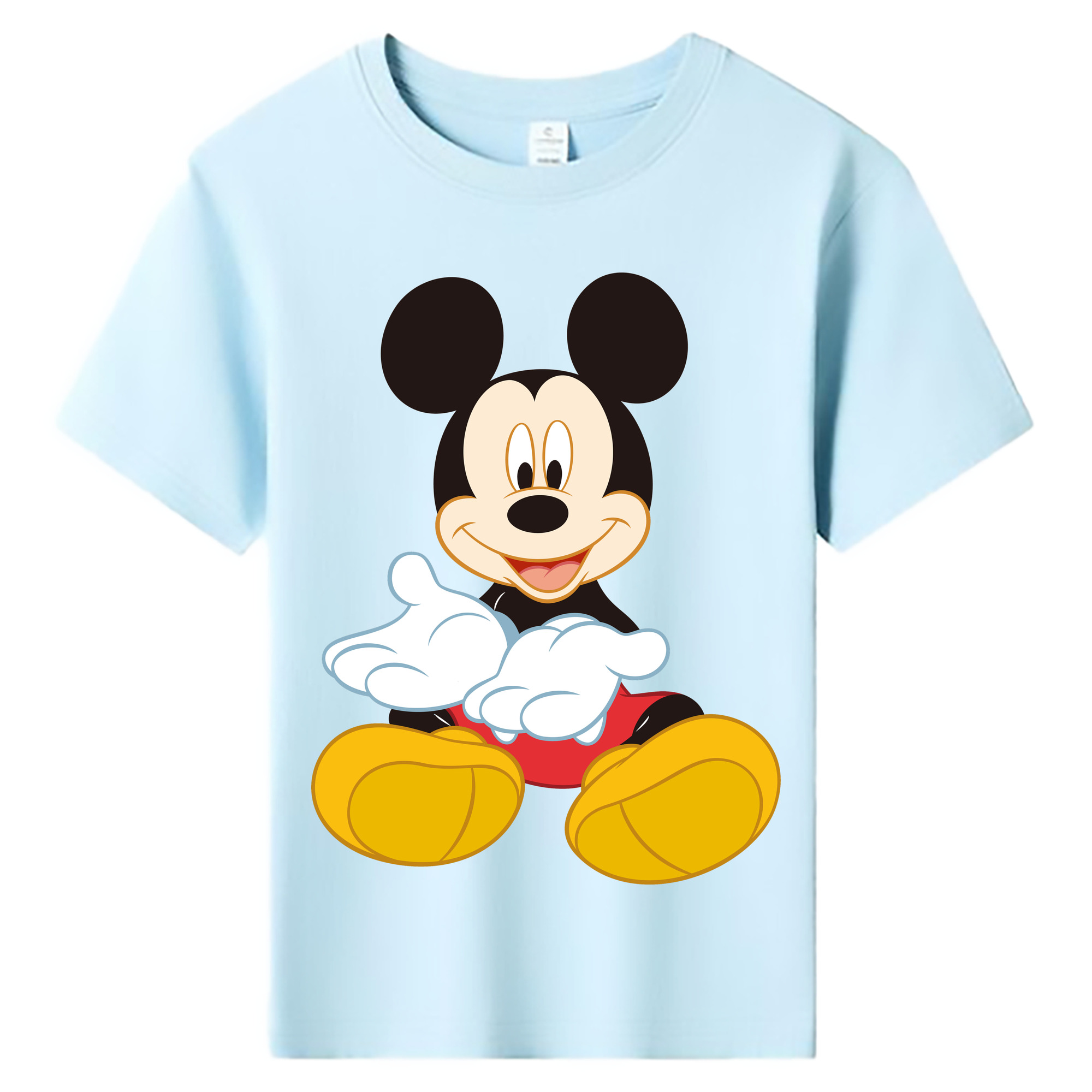 ミッキーマウス Mickey Mouse 綿100％キッズTシャツ（フロントプリント）